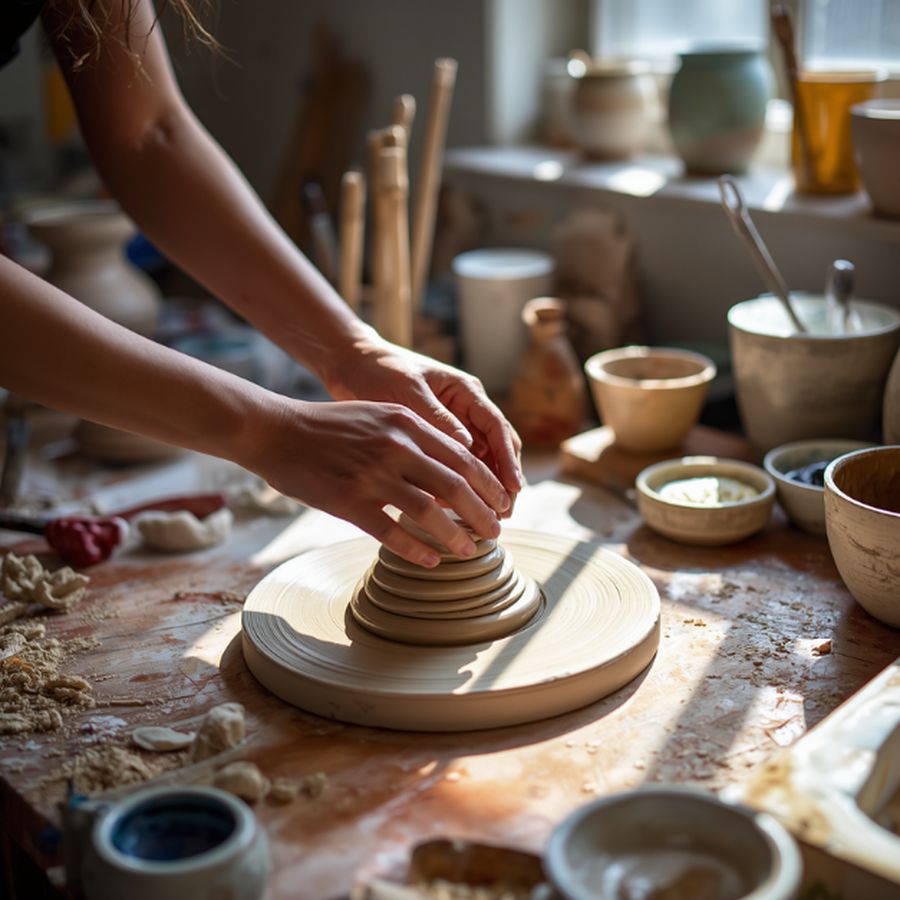 hands building something by hand
